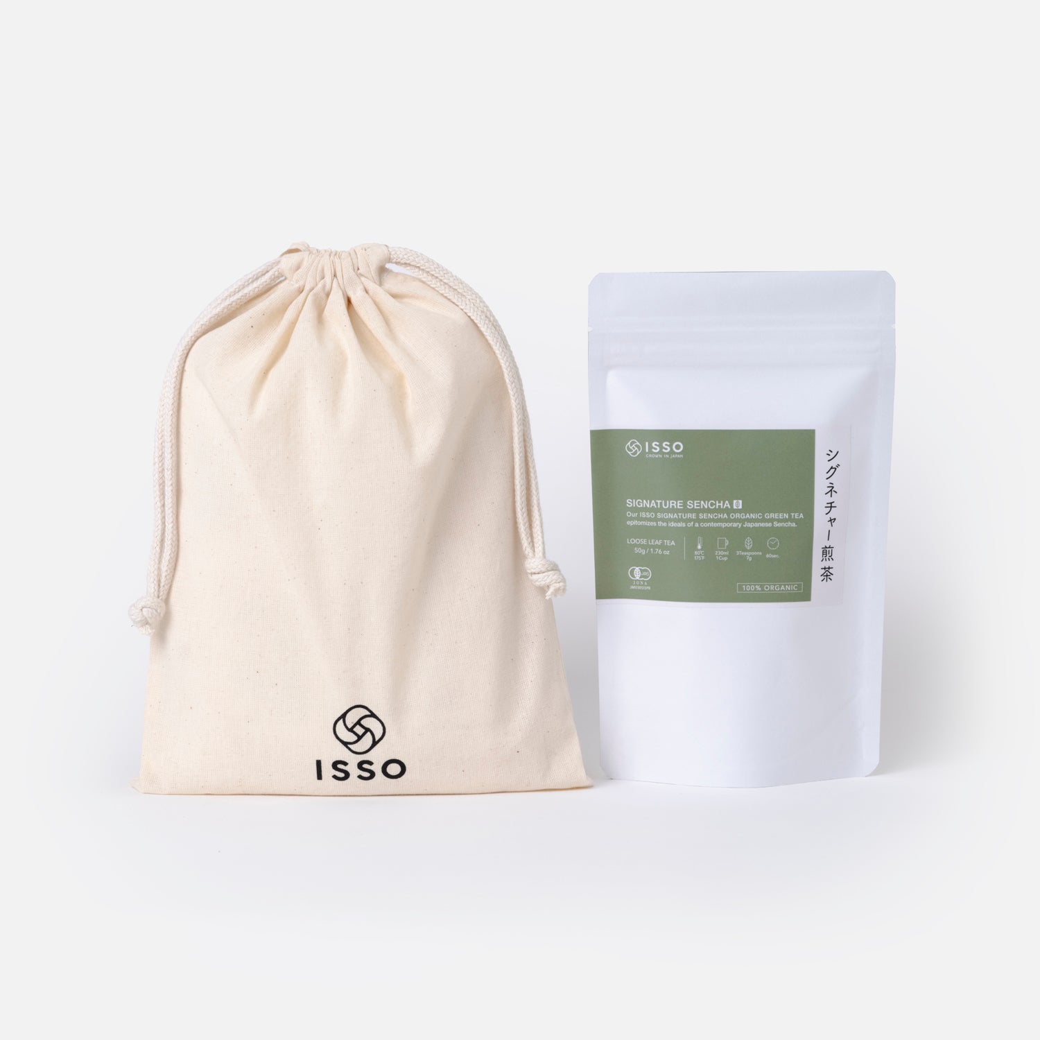 ISSO Cotton Kinchaku Bag