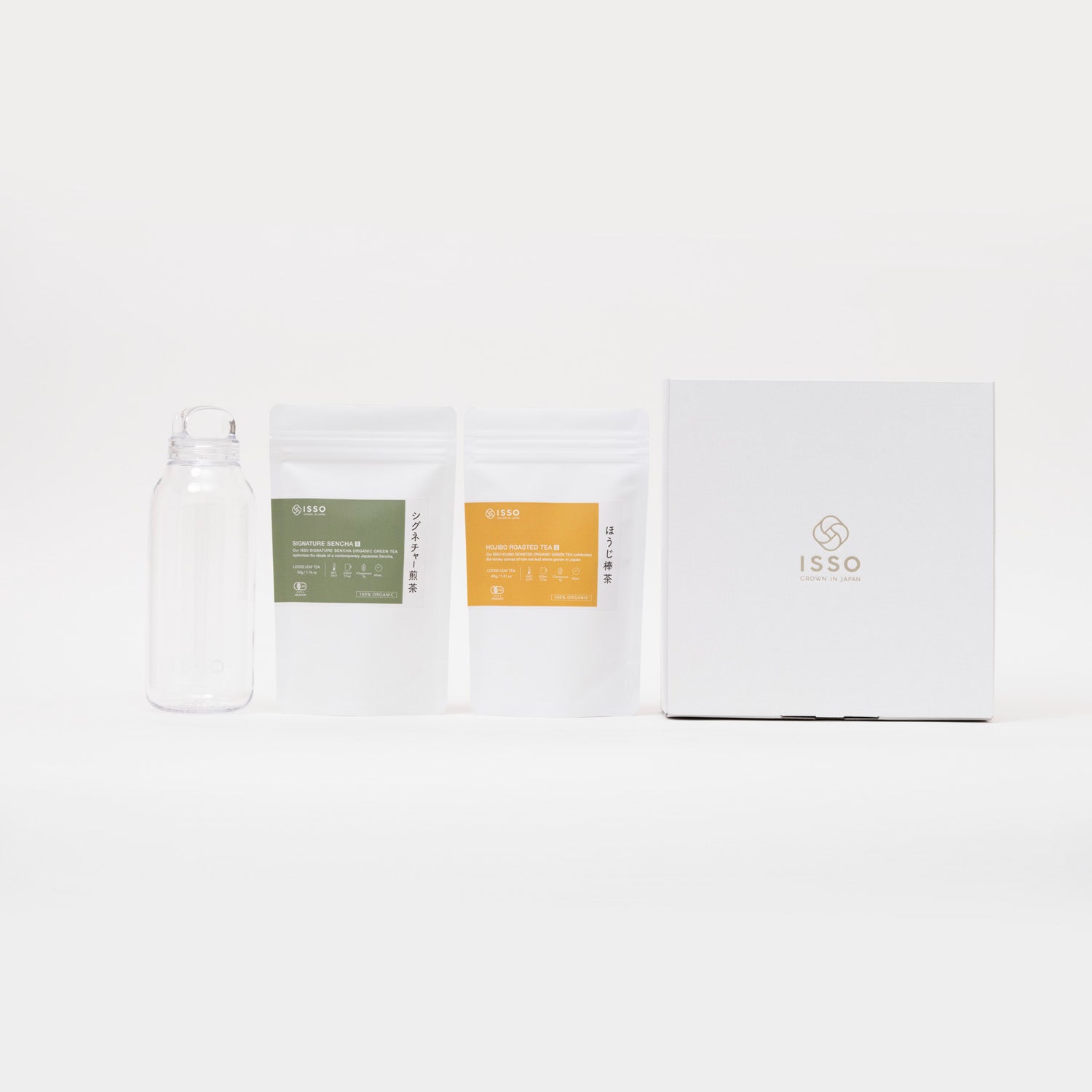 ISSO Daily Ritual Selection and Hydration Flask Gift Box (Leaf)